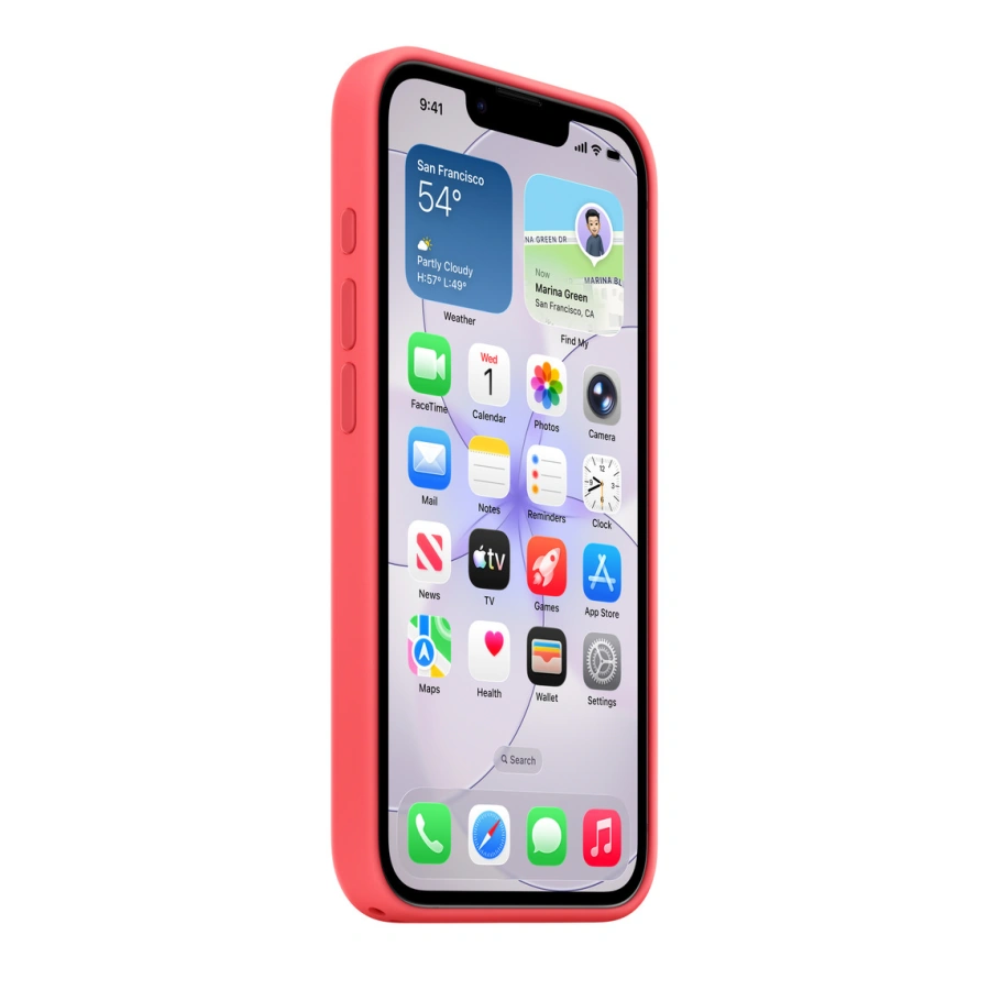 Чехол Apple iPhone 17e Silicone Case with MagSafe - Bright Guava (MHWH4)