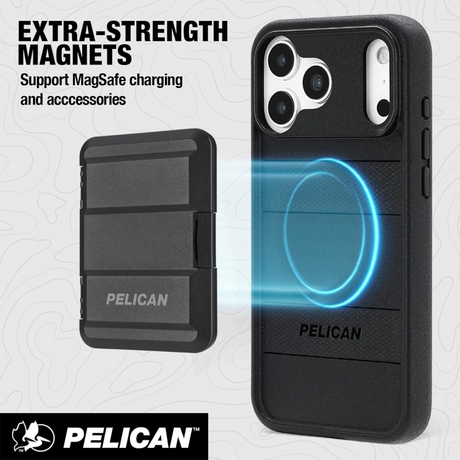 Чехол Pelican Protector для iPhone 17 Pro Max with MagSafe and Military-Grade Drop Protection - Black (PP057274)
