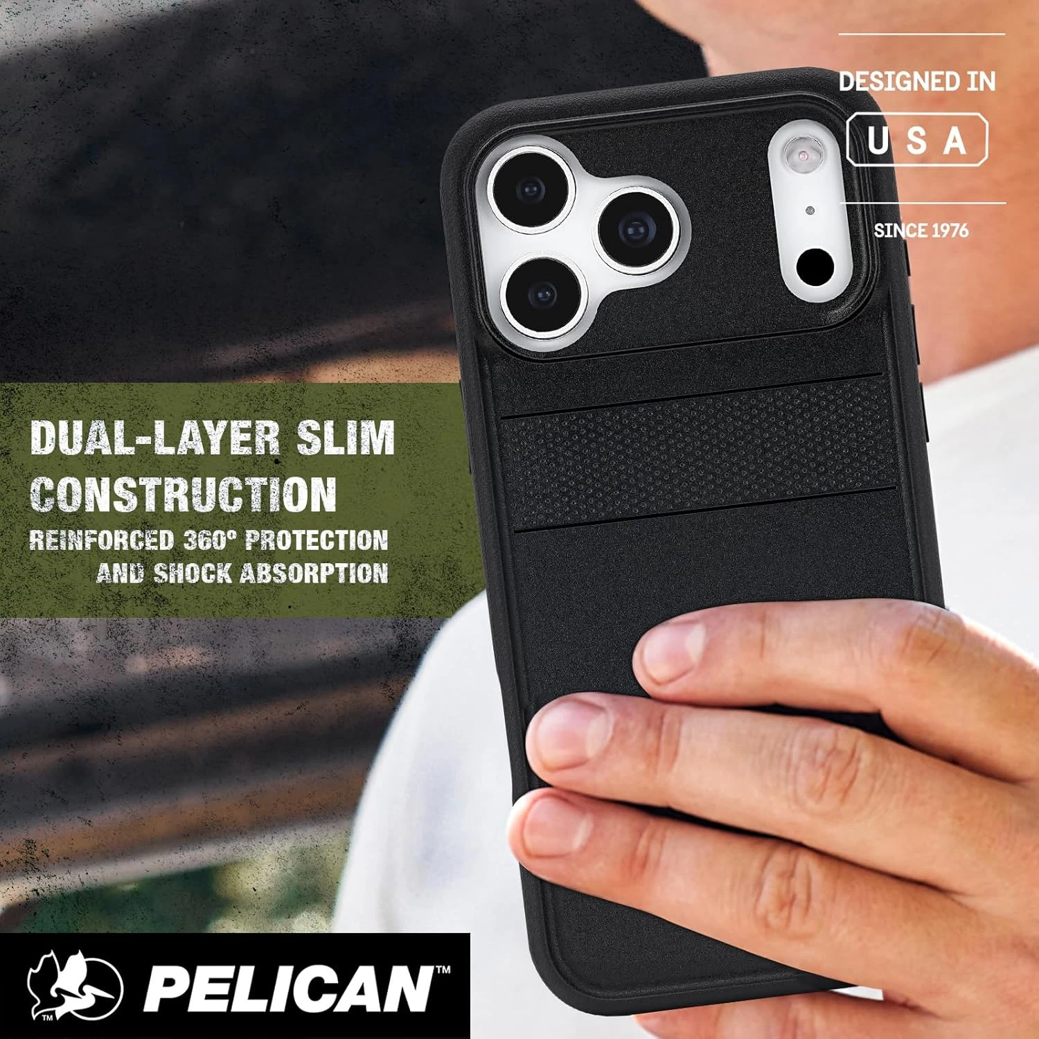 Чохол Pelican Protector для iPhone 17 Pro Max with MagSafe and Military-Grade Drop Protection - Black (PP057274)