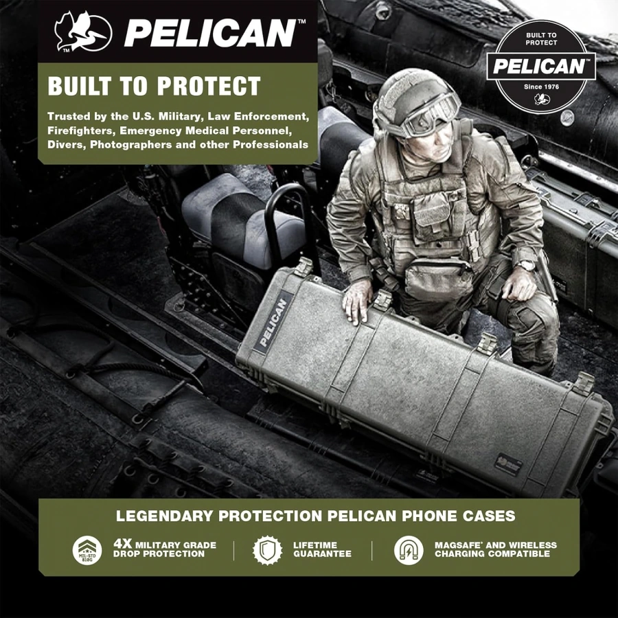 Чехол Pelican Protector для iPhone 17 Pro Max with MagSafe and Military-Grade Drop Protection - Black (PP057274)