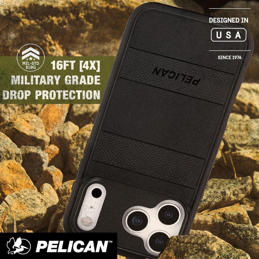 Чехол Pelican Protector для iPhone 17 Pro Max with MagSafe and Military-Grade Drop Protection - Black (PP057274)