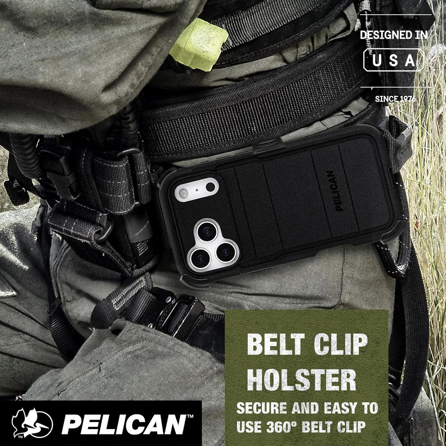 Чехол Pelican Voyager для iPhone 17 Pro Max with MagSafe and Military-Grade Drop Protection - Black (PP057278)