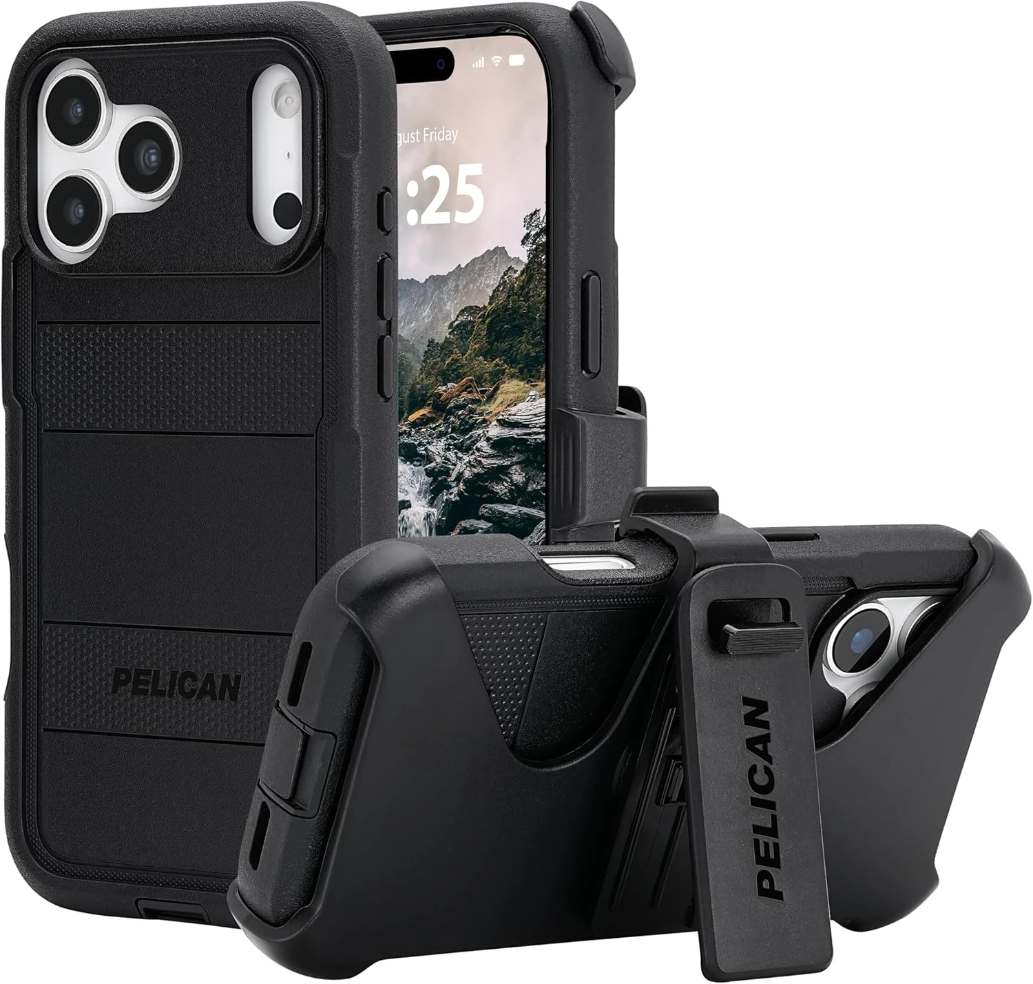Чехол Pelican Voyager для iPhone 17 Pro Max with MagSafe and Military-Grade Drop Protection - Black (PP057278)
