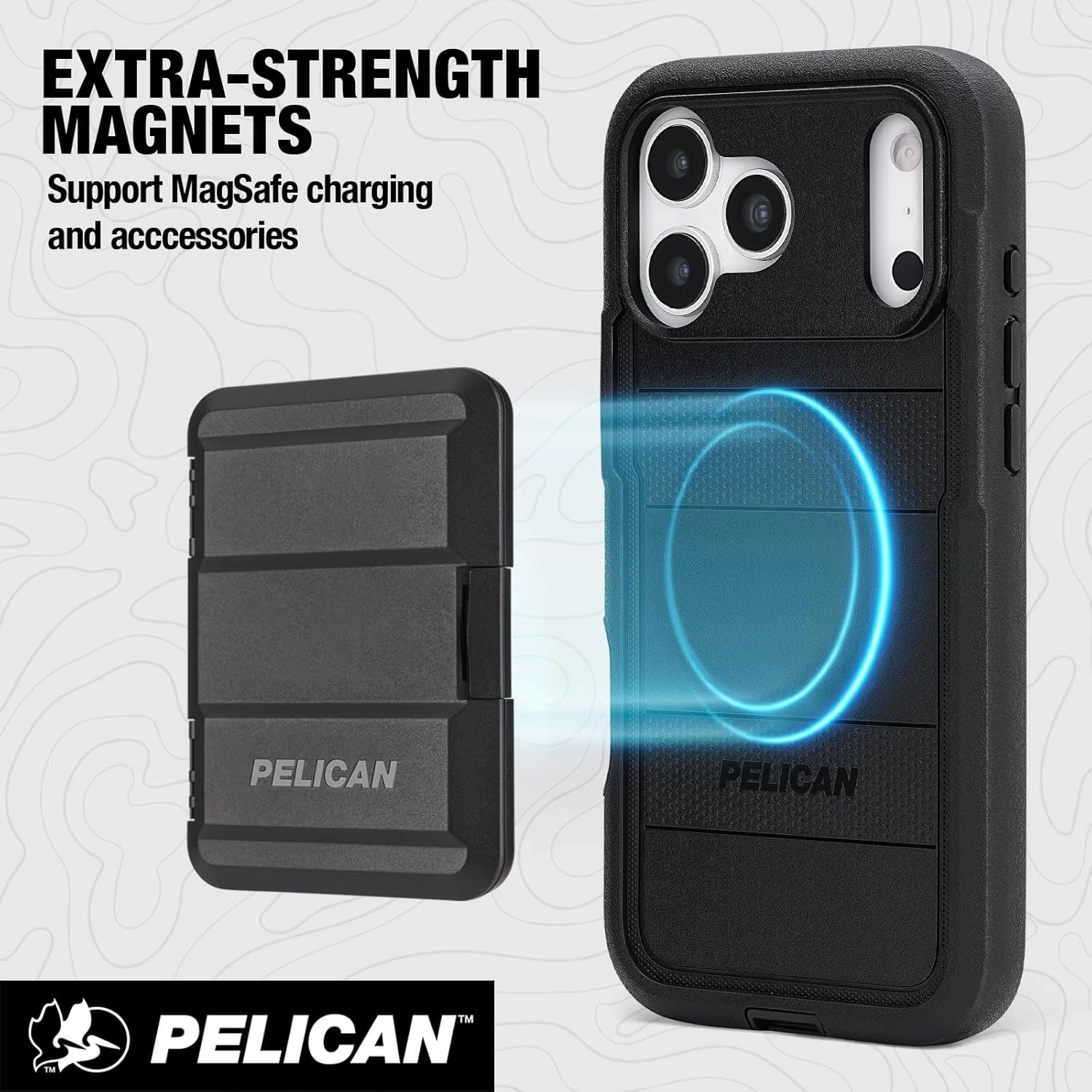 Чехол Pelican Voyager для iPhone 17 Pro Max with MagSafe and Military-Grade Drop Protection - Black (PP057278)