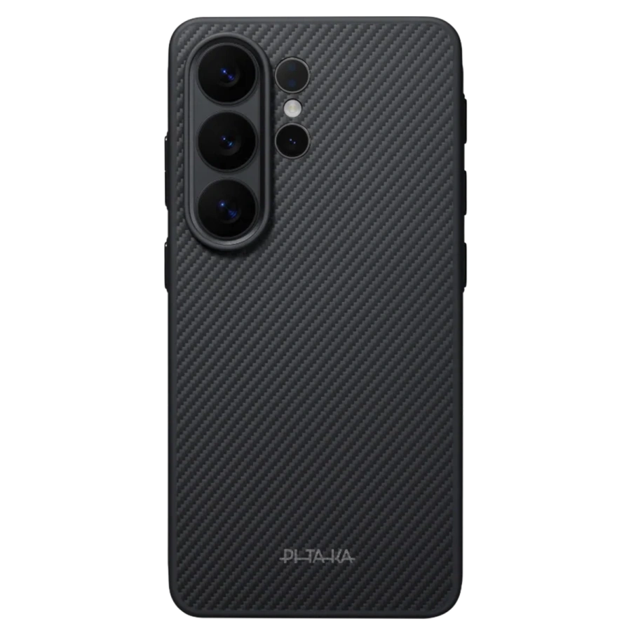 Чехол Pitaka Aramid ProGuard Case with Aaron Button for Samsung Galaxy S26 Ultra - 600D Black/Grey [Twill] (PBS2601U)