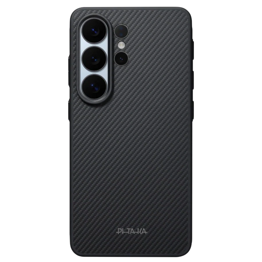 Чехол Pitaka Aramid ProGuard Case with Aaron Button for Samsung Galaxy S26 Ultra - 600D Black/Grey [Twill] (PBS2601U)