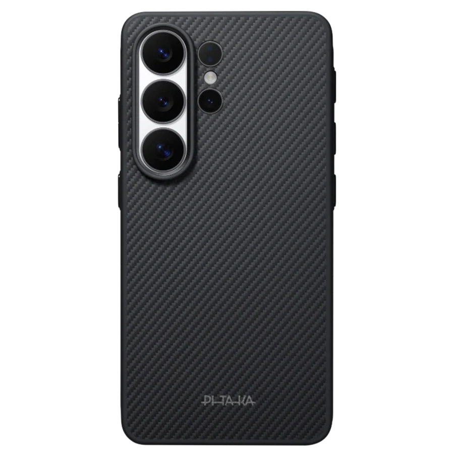 Чехол Pitaka Aramid ProGuard Case with Aaron Button for Samsung Galaxy S26 Ultra - 600D Black/Grey [Twill] (PBS2601U)