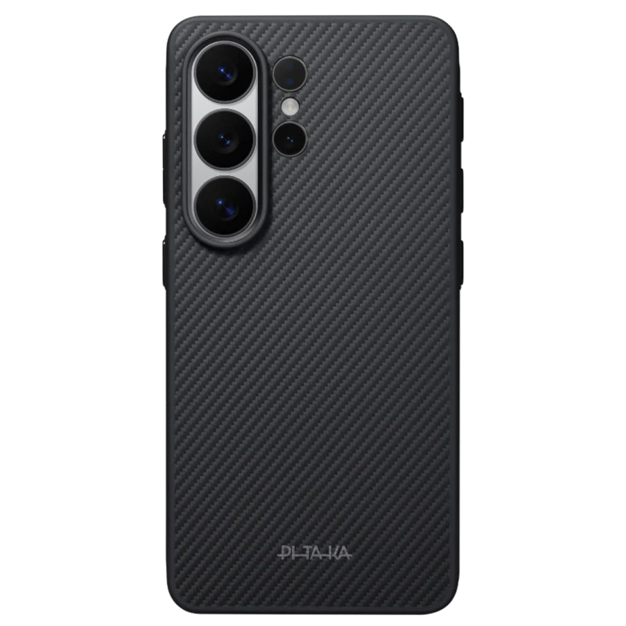 Чехол Pitaka Aramid ProGuard Case with Aaron Button for Samsung Galaxy S26 Ultra - 600D Black/Grey [Twill] (PBS2601U)