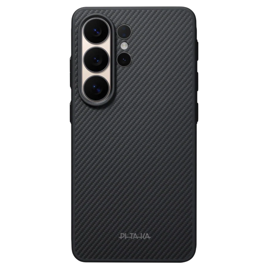 Чехол Pitaka Aramid ProGuard Case with Aaron Button for Samsung Galaxy S26 Ultra - 600D Black/Grey [Twill] (PBS2601U)