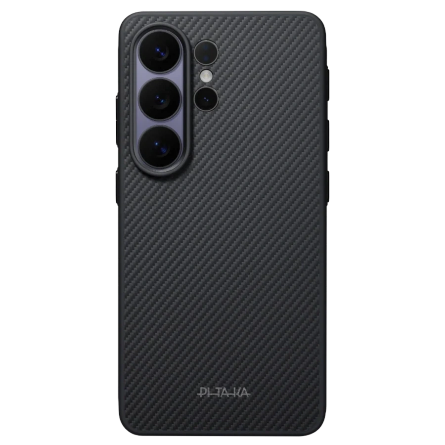 Чехол Pitaka Aramid ProGuard Case with Aaron Button for Samsung Galaxy S26 Ultra - 600D Black/Grey [Twill] (PBS2601U)