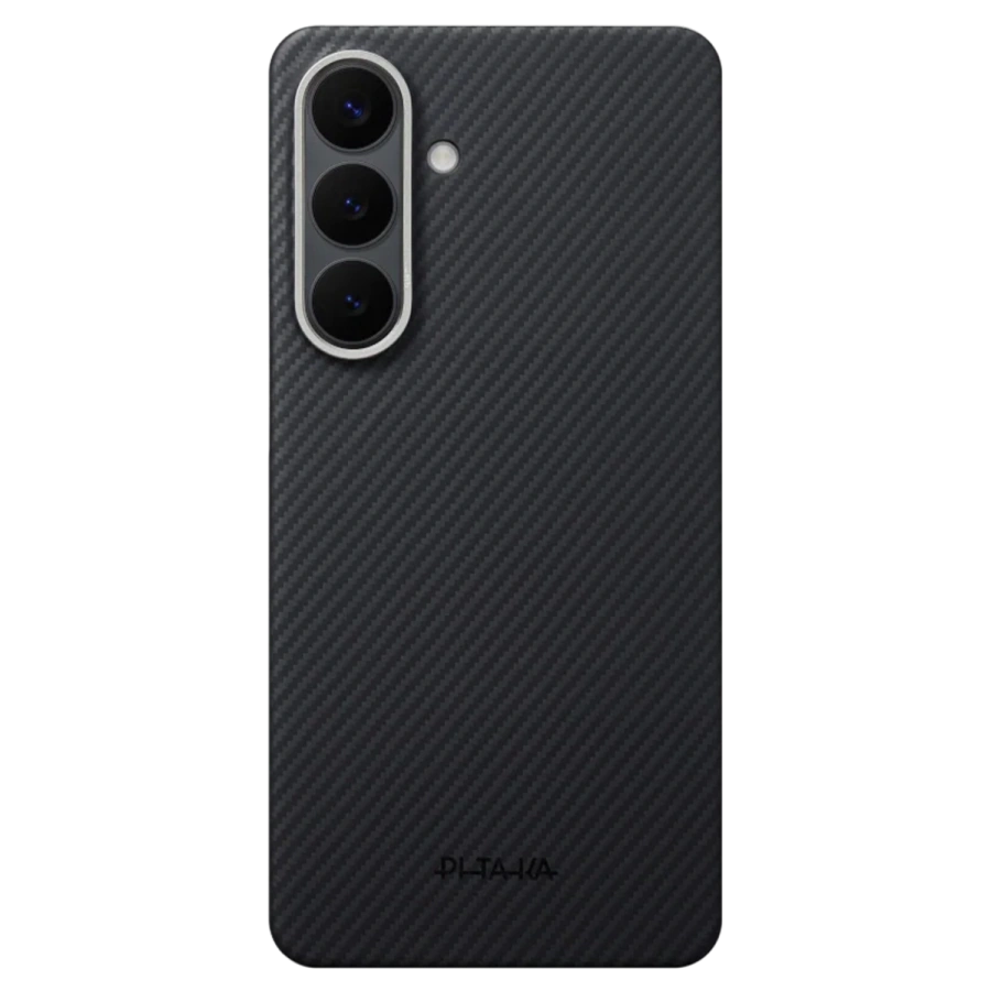 Чехол Pitaka Edge Ultra-Slim Case with Aaron Button for Samsung Galaxy S26 - 600D Black/Grey [Twill] (KS2601)
