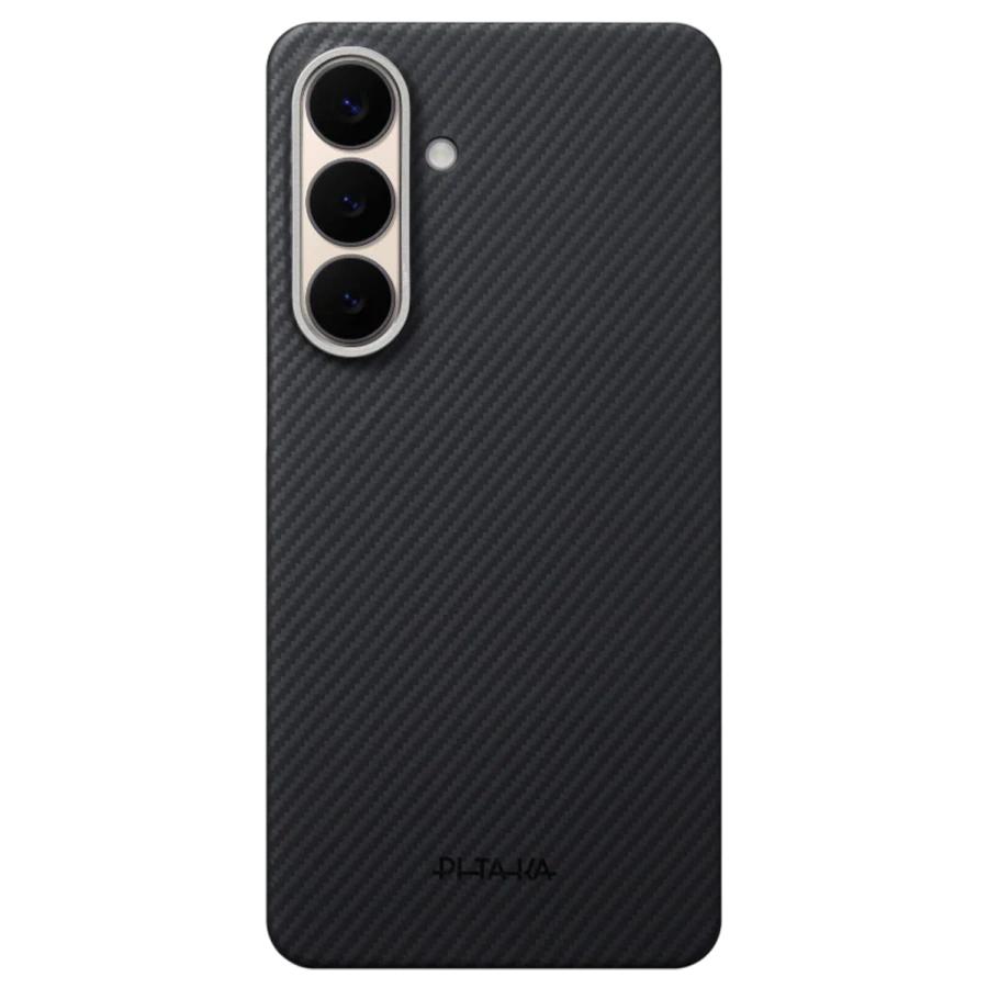 Чехол Pitaka Edge Ultra-Slim Case with Aaron Button for Samsung Galaxy S26 - 600D Black/Grey [Twill] (KS2601)