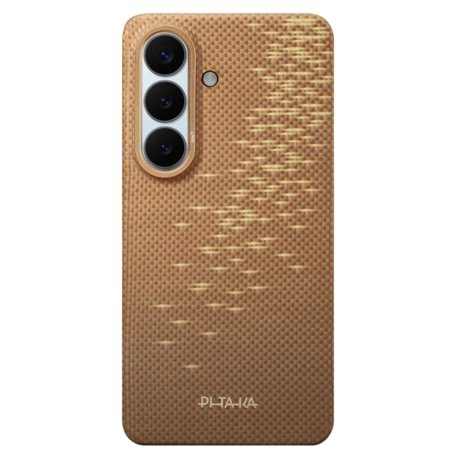 Чехол Pitaka Edge Ultra-Slim Case with Aaron Button for Samsung Galaxy S26 - Golden Glint