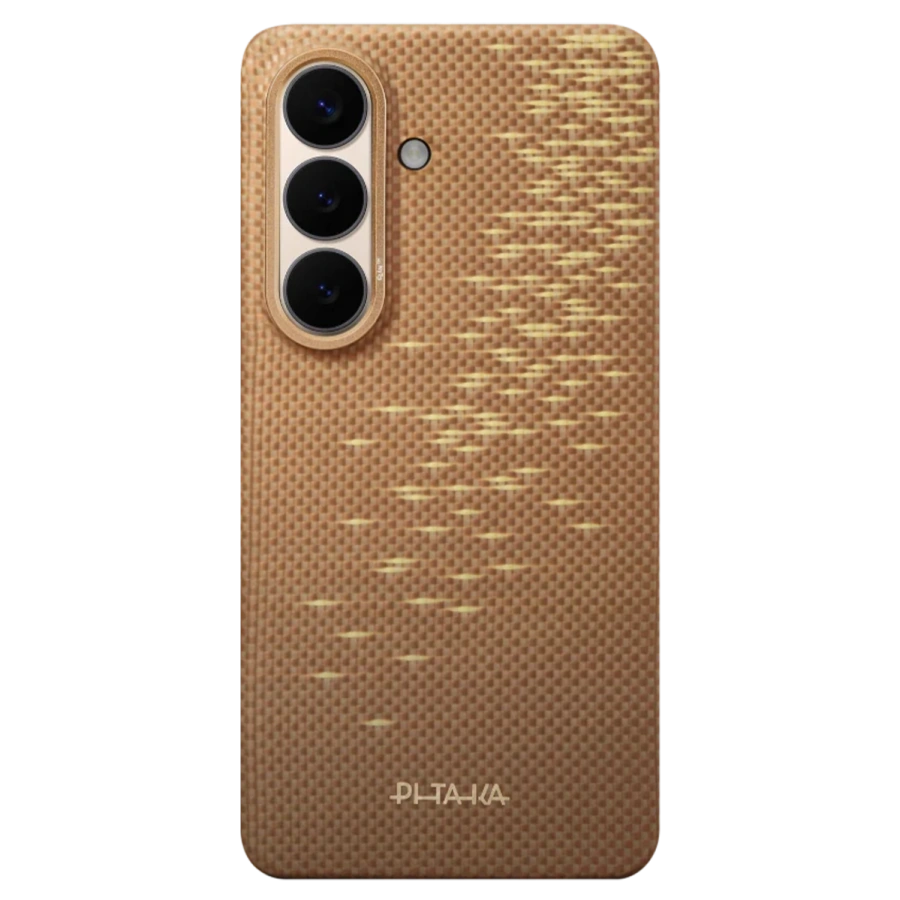 Чехол Pitaka Edge Ultra-Slim Case with Aaron Button for Samsung Galaxy S26 - Golden Glint