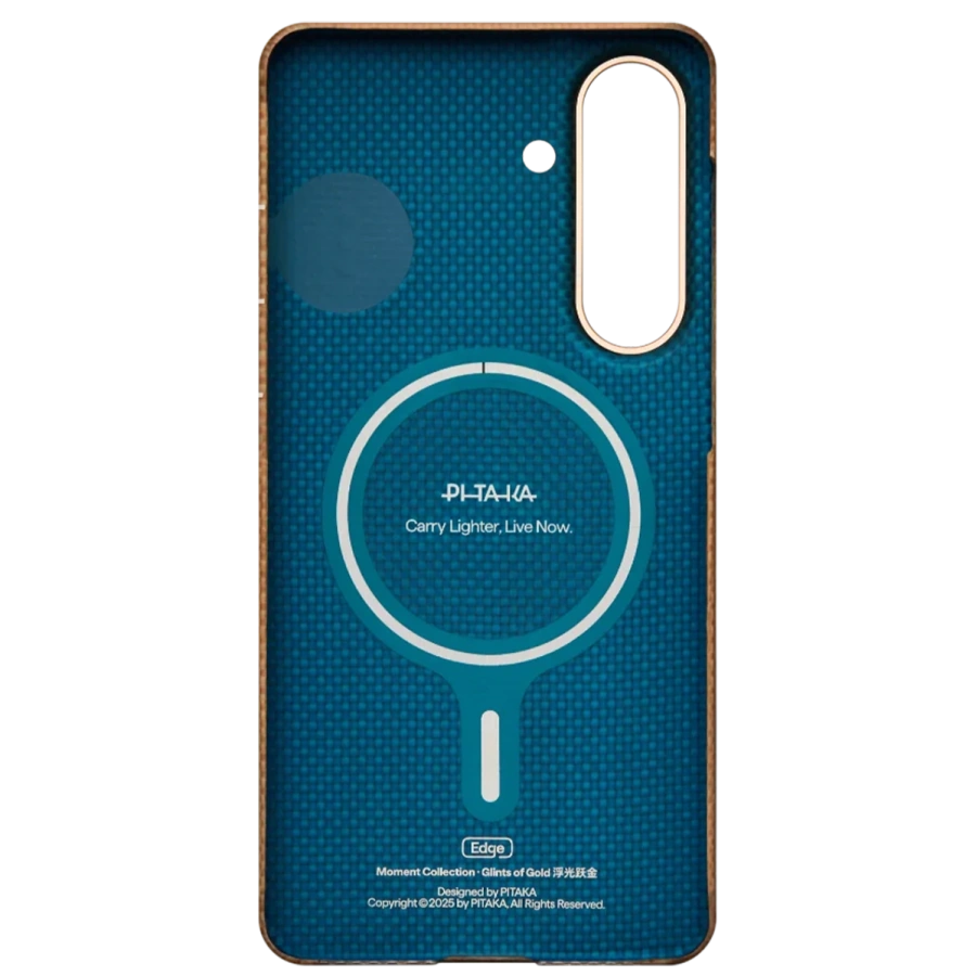 Чехол Pitaka Edge Ultra-Slim Case with Aaron Button for Samsung Galaxy S26 - Golden Glint