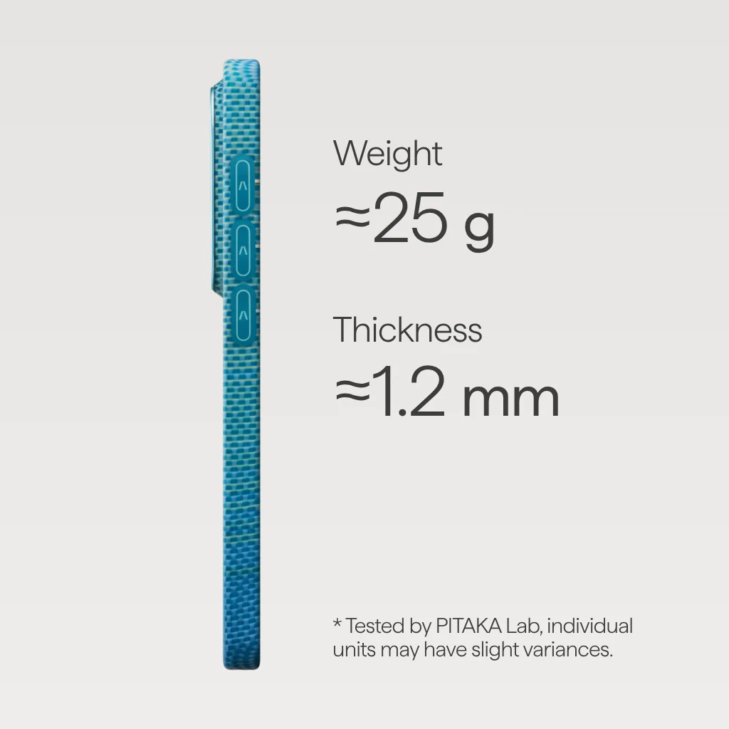 Чехол Pitaka Edge Ultra-Slim Case with Aaron Button for Samsung Galaxy S26 Plus - Lucid Blue