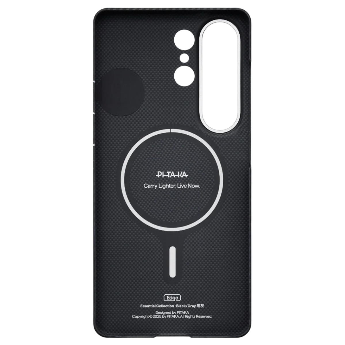 Чехол Pitaka Edge Ultra-Slim Case with Aaron Button for Samsung Galaxy S26 Ultra - 600D Black/Grey [Twill] (KS2601U)