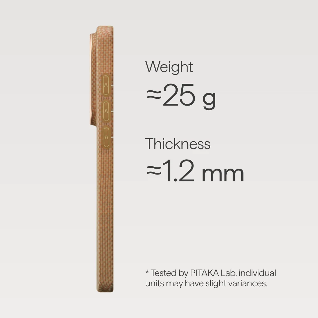 Чехол Pitaka Edge Ultra-Slim Case with Aaron Button for Samsung Galaxy S26 Ultra - Golden Glint (KS2606U)