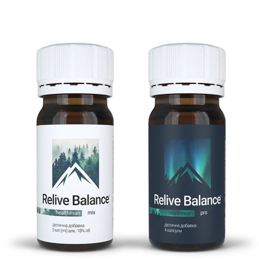 Дієтична добавка Relive Balance Healthman - 60 флаконів/30-денний курс