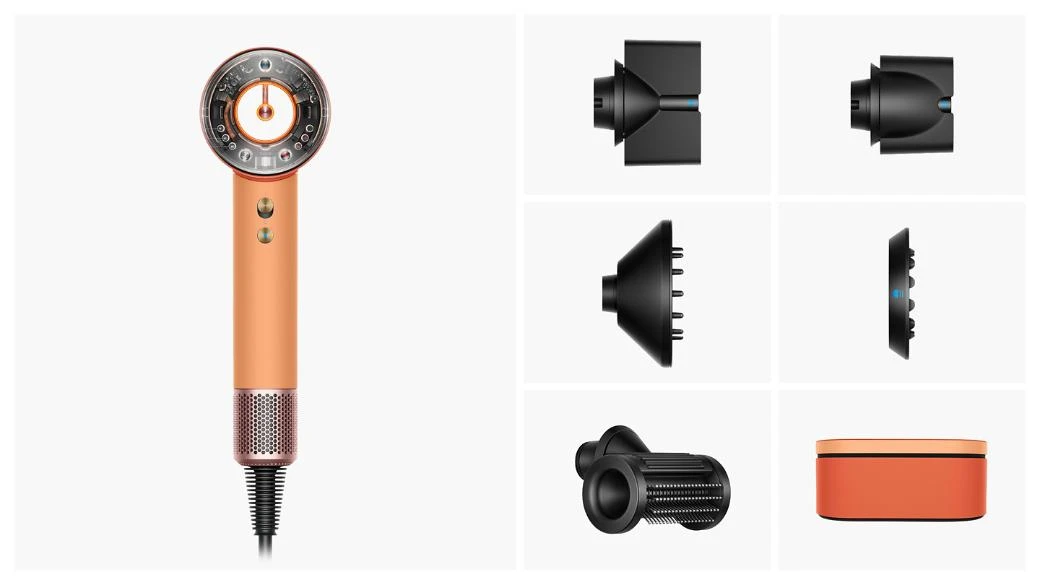 Фен для волосся Dyson Supersonic HD16 Nural Hair Dryer Straight+Wavy - Ceramic Apricot/Topaz EU