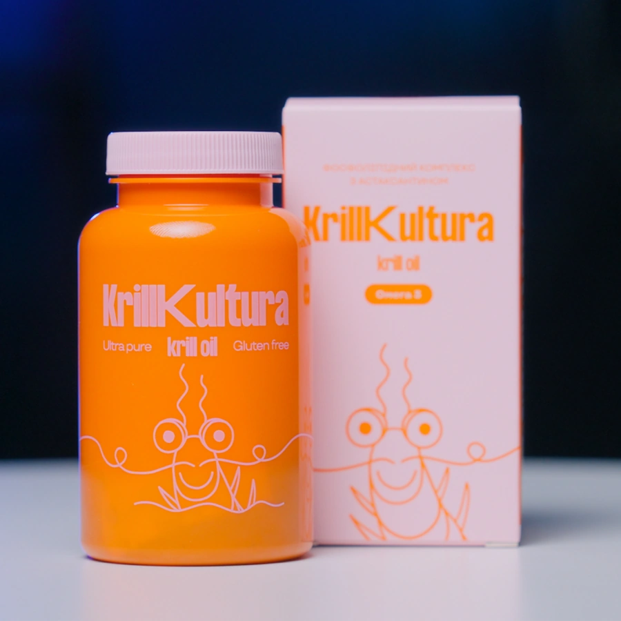 Крилевий жир Krill Kultura Omega-3 1000 mg - 60 капсул (KR-KrillOil-60)