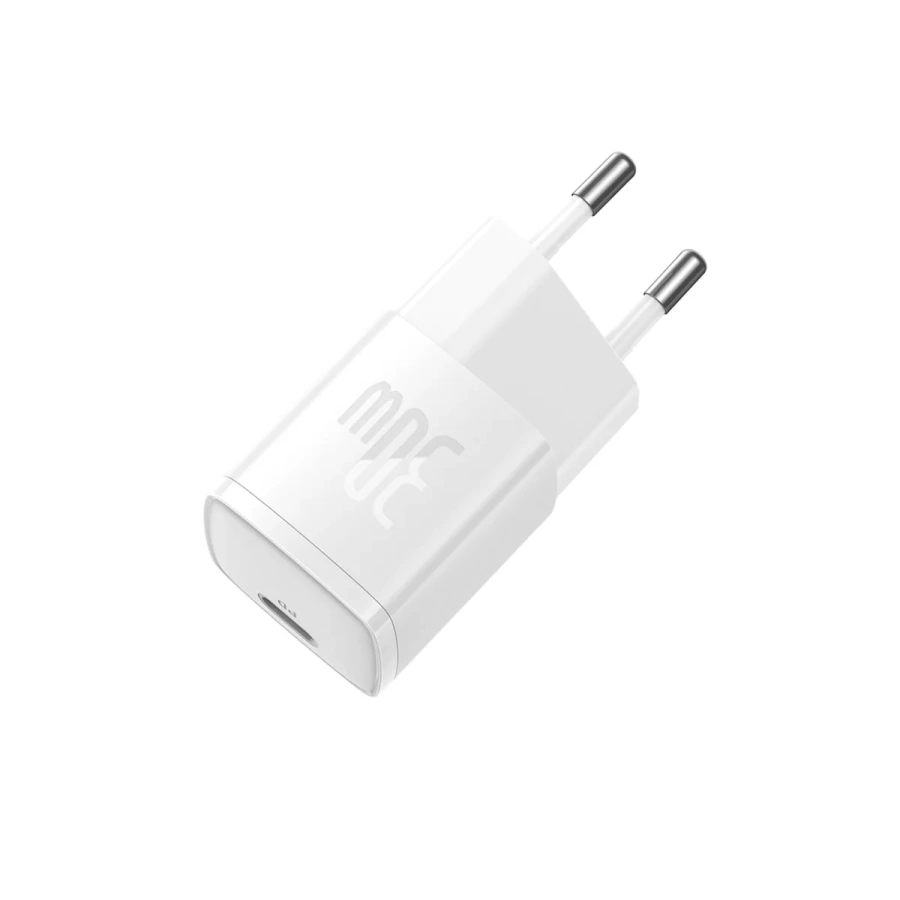 Мережевий зарядний пристрій Baseus GaN5S Fast Charger 1C 30W EU Moon White (P10162504213-00)