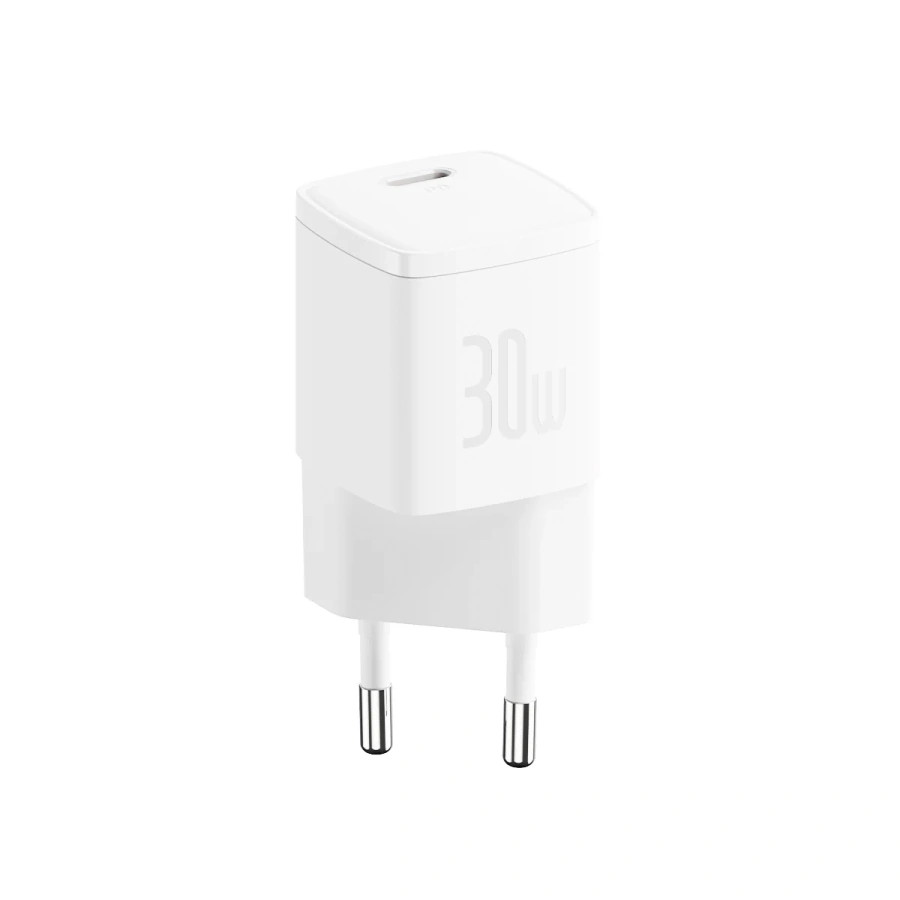 Мережевий зарядний пристрій Baseus GaN5S Fast Charger 1C 30W EU Moon White (P10162504213-00)