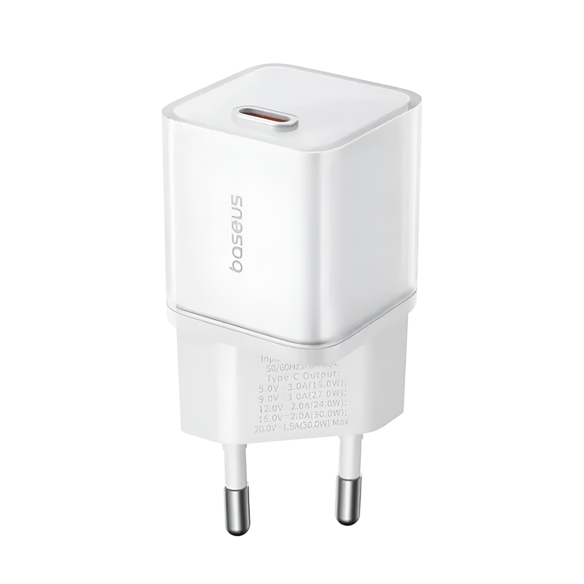 Мережевий зарядний пристрій Baseus GaN5S Fast Charger 1C 30W EU Moon White (P10162504213-00)
