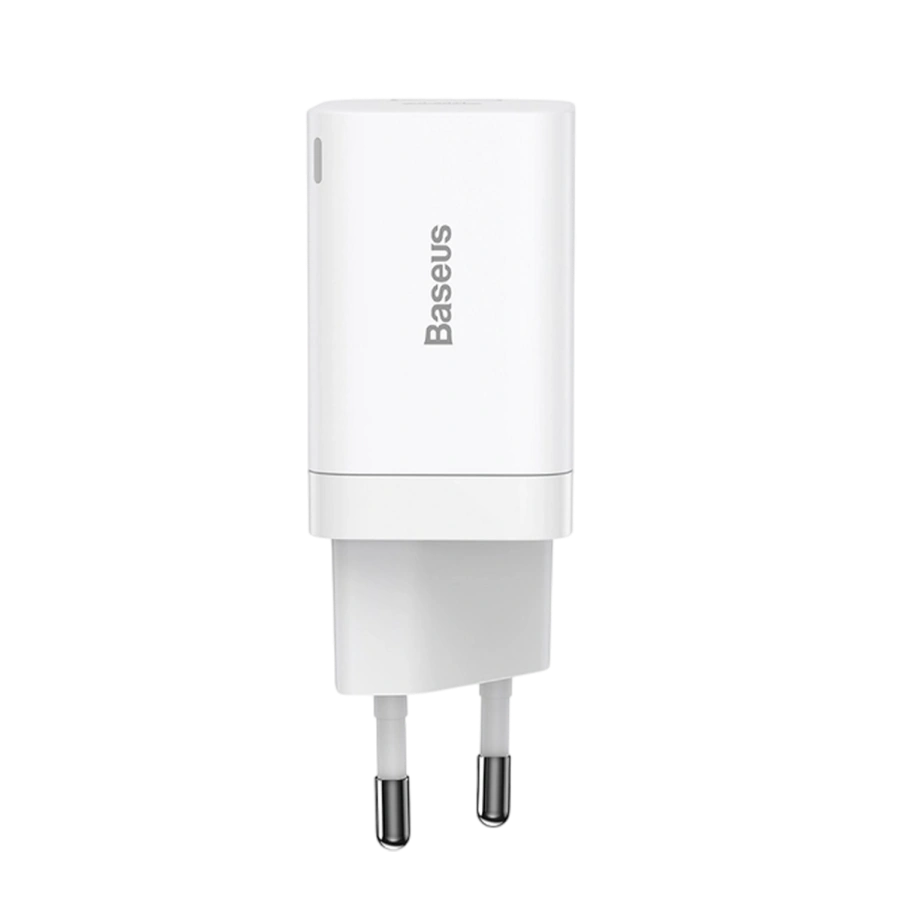 Мережевий зарядний пристрій Baseus Super Si Pro Quick Charger C+U 30W EU - White (CCSUPP-E02)