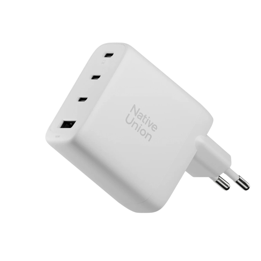 Мережевий зарядний пристрій Native Union Fast GaN Charger PD 100W - White (FAST-PD100-WHT-EU)