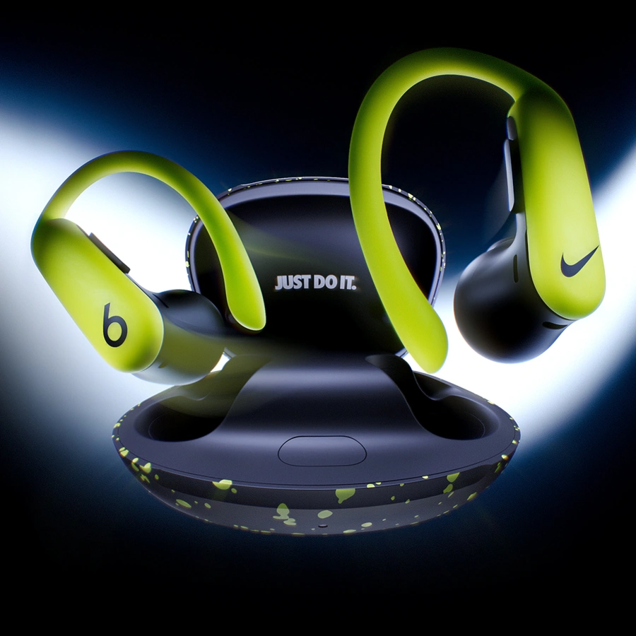 Навушники Beats x Nike Powerbeats Pro 2 — Special Edition — Volt/Black (MJ2D4)