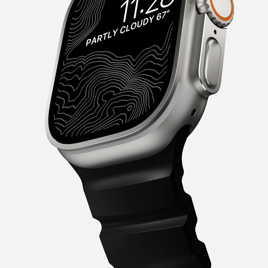 Ремінець Nomad Rocky Point Band Natural Titanium Hardware 46mm/49mm - Carbon Black (NM009889858)
