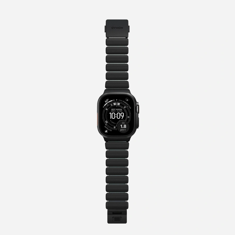 Ремінець Nomad Stratos Band Black Hardware для Apple Watch 46mm/49mm - Icy Blue Glow (NM009896858)