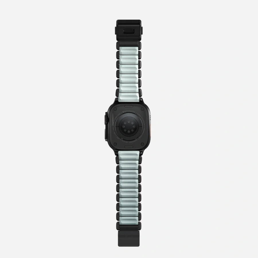 Ремінець Nomad Stratos Band Black Hardware для Apple Watch 46mm/49mm - Icy Blue Glow (NM009896858)
