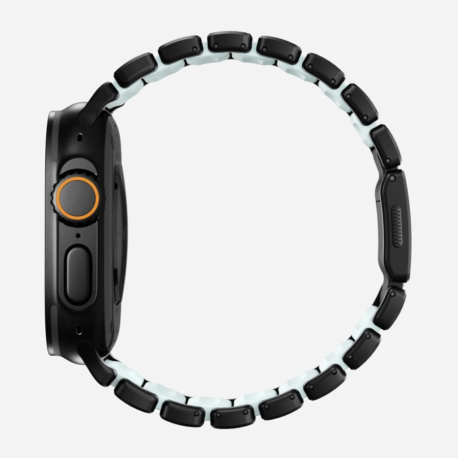 Ремінець Nomad Stratos Band Black Hardware для Apple Watch 46mm/49mm - Icy Blue Glow (NM009896858)