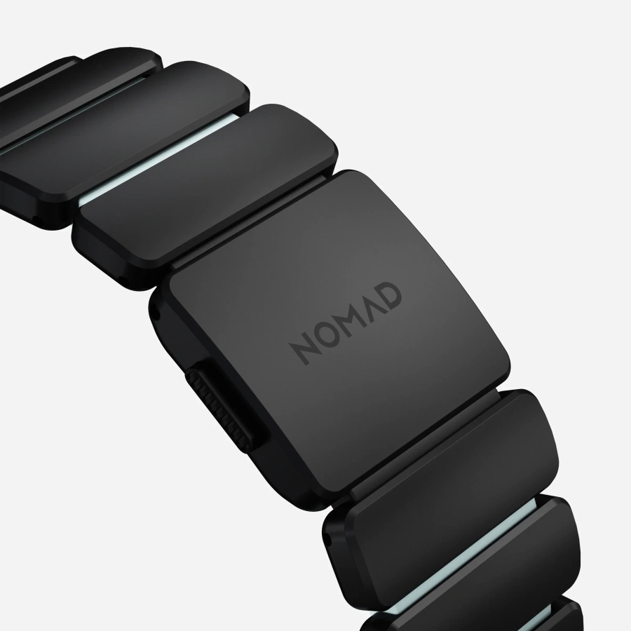 Ремінець Nomad Stratos Band Black Hardware для Apple Watch 46mm/49mm - Icy Blue Glow (NM009896858)