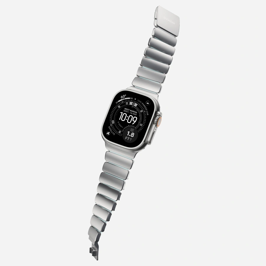 Ремінець Nomad Stratos Band Natural Hardware для Apple Watch 46mm/49mm - Icy Blue Glow (NM009902858)