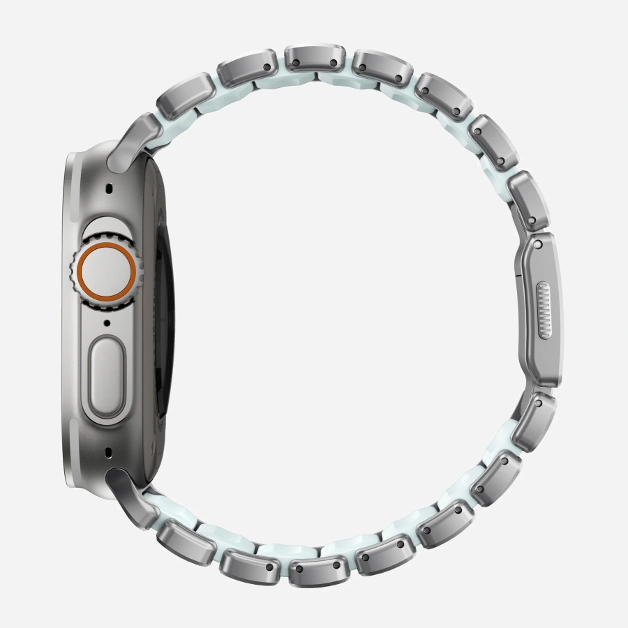 Ремінець Nomad Stratos Band Natural Hardware для Apple Watch 46mm/49mm - Icy Blue Glow (NM009902858)
