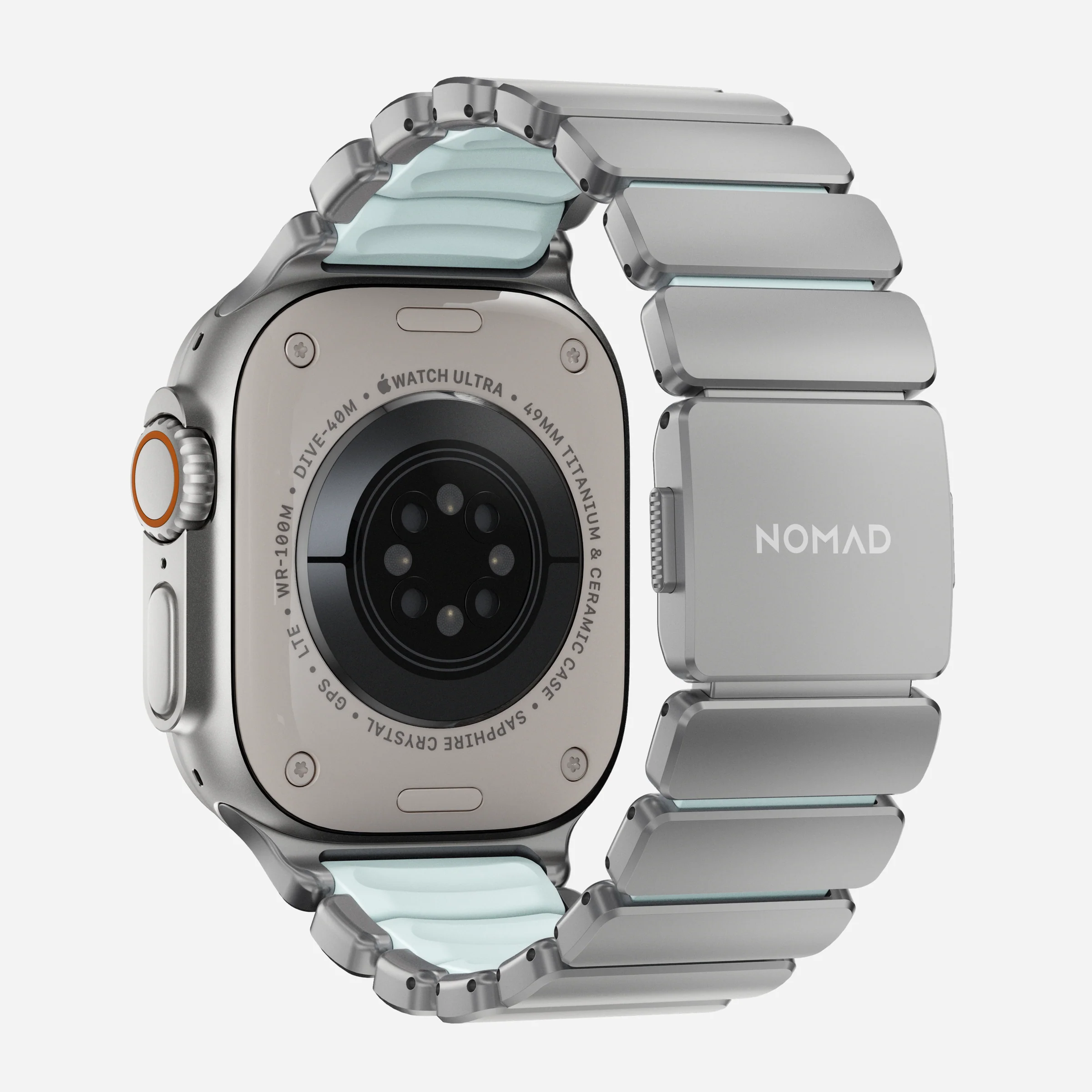 Ремінець Nomad Stratos Band Natural Hardware для Apple Watch 46mm/49mm - Icy Blue Glow (NM009902858)