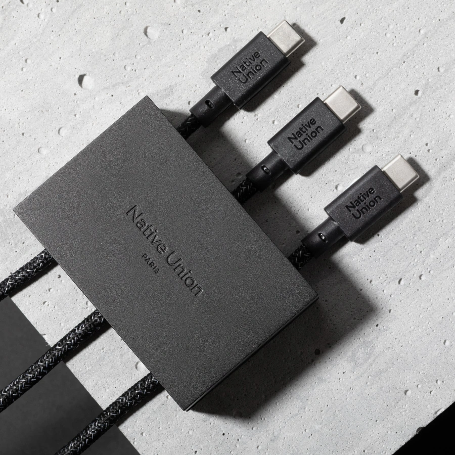 Тримач для кабелів Native Union Weighter for 3 Cables - Black (CBWEIG-TRI-BLK)