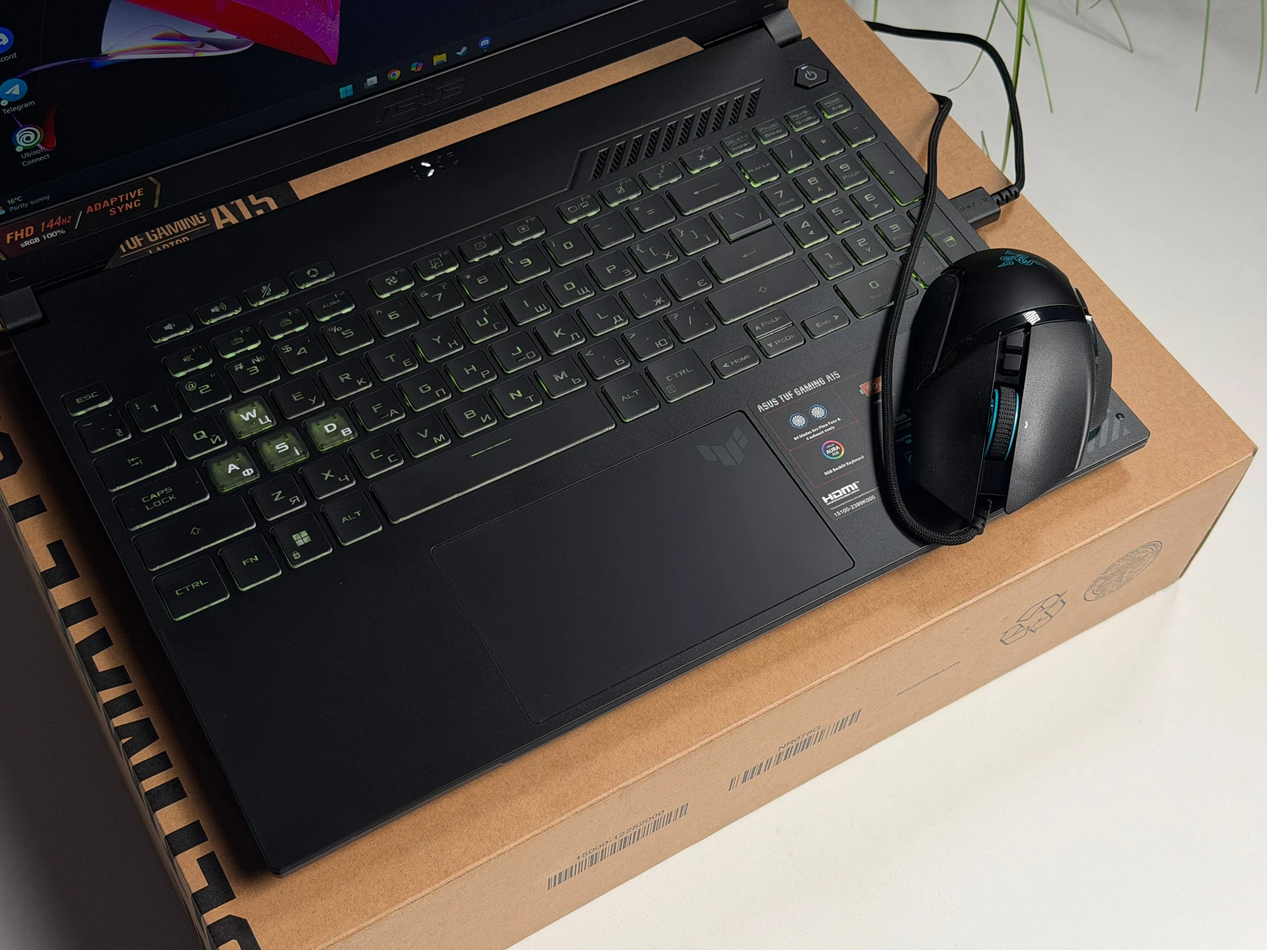 ВЖИВАНИЙ Б/У Ноутбук ASUS TUF Gaming A15 FA507NUR (FA507NVR-LP005) - Состояние: хорошее | Комплектация: полный + мышь Razer Basilisk | Гарантия: 3 мес.