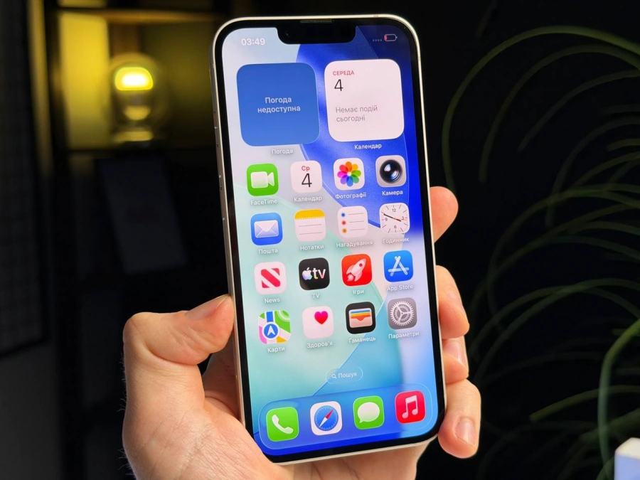 ВЖИВАНИЙ Б/У Apple iPhone 13 128GB Starlight (MLMM3, MLPG3) - Состояние: хороший | Аккумулятор: 100% | Комплектация: полный | Гарантия: 3 мес.