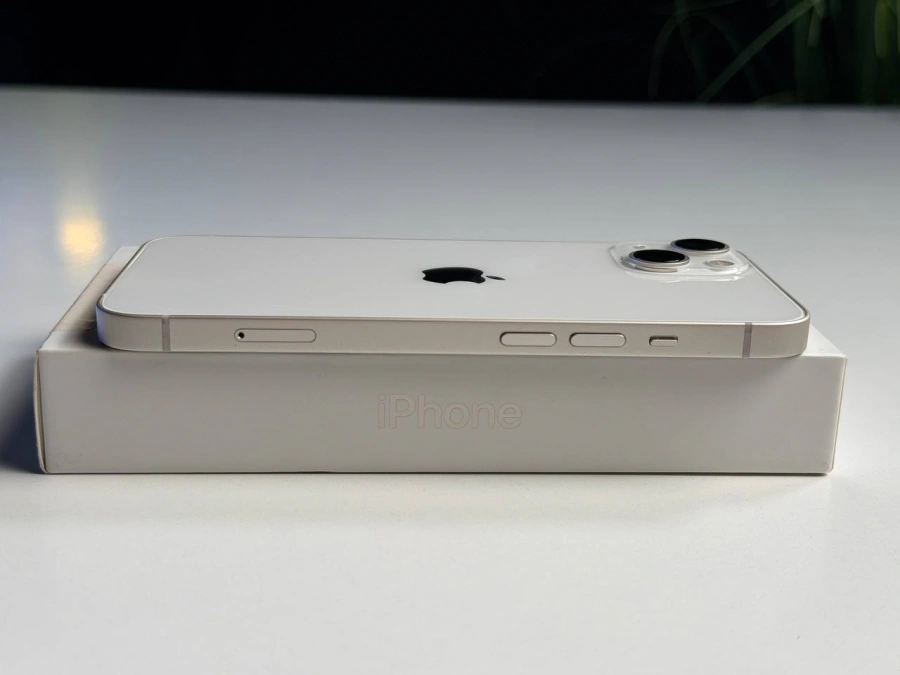 ВЖИВАНИЙ Б/У Apple iPhone 13 128GB Starlight (MLMM3, MLPG3) - Состояние: хороший | Аккумулятор: 100% | Комплектация: полный | Гарантия: 3 мес.