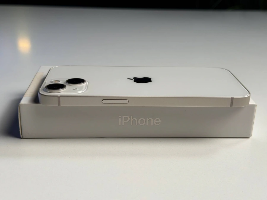ВЖИВАНИЙ Б/У Apple iPhone 13 128GB Starlight (MLMM3, MLPG3) - Состояние: хороший | Аккумулятор: 100% | Комплектация: полный | Гарантия: 3 мес.