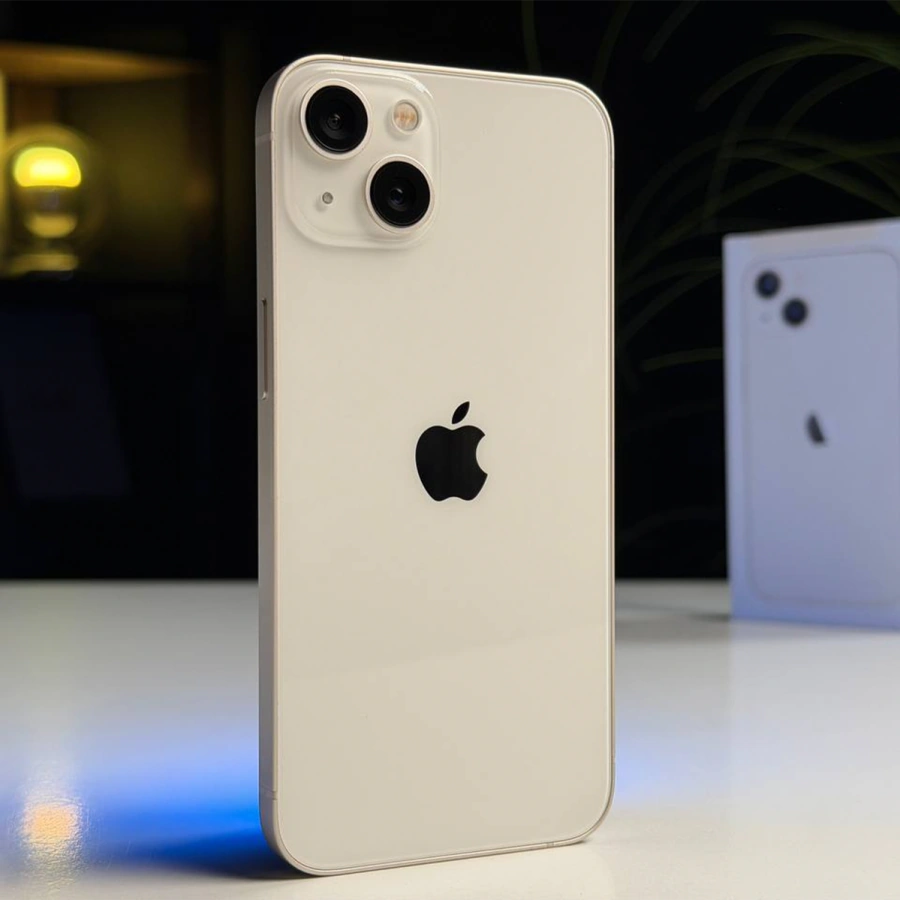 ВЖИВАНИЙ Б/У Apple iPhone 13 128GB Starlight (MLMM3, MLPG3) - Состояние: хороший | Аккумулятор: 100% | Комплектация: полный | Гарантия: 3 мес.