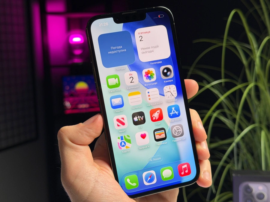 ВЖИВАНИЙ Б/У Apple iPhone 13 Pro 128GB Graphite (MLTP3, MLV93) - Стан: гарний | Акумулятор: 100% | Комплектація: повний | Гарантія: 3 міс.
