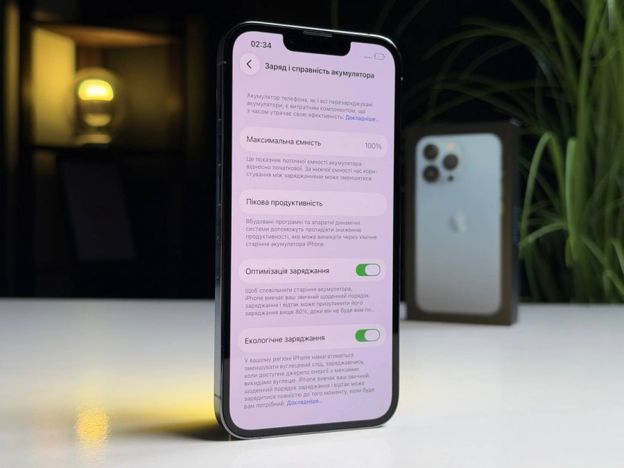 ВЖИВАНИЙ Б/У Apple iPhone 13 Pro 256GB Sierra Blue (MLU03, MLVP3) - Стан: гарний | Акумулятор: 100% | Комплектація: повний | Гарантія: 3 міс.