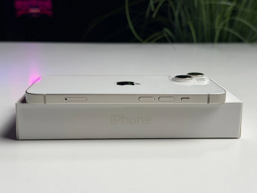 ВЖИВАНИЙ Б/У Apple iPhone 14 128GB Starlight (MPUR3) - Состояние: хороший | Аккумулятор: 100% | Комплектация: полный | Гарантия: 3 мес.