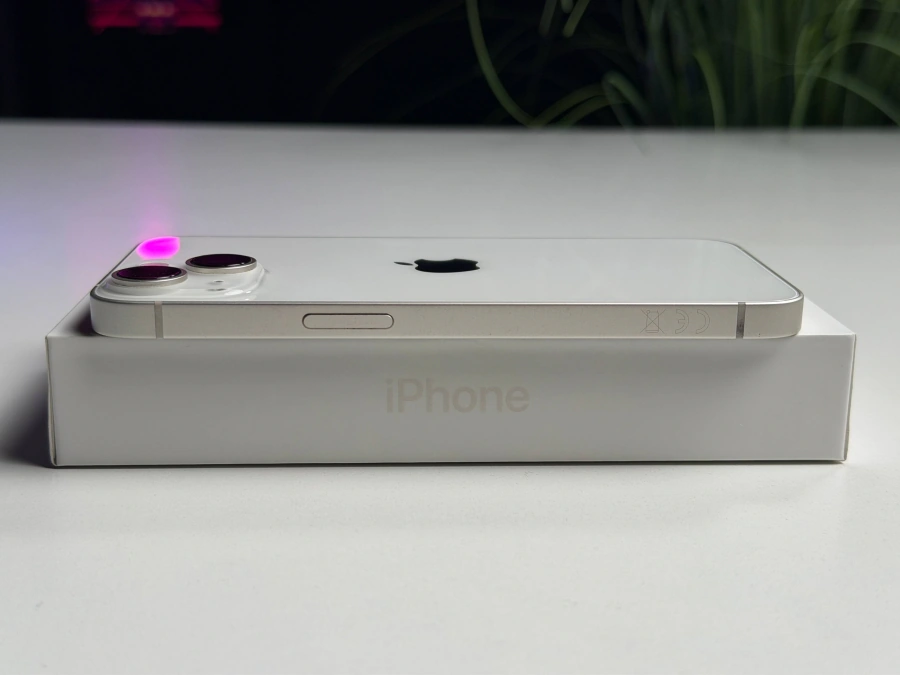 ВЖИВАНИЙ Б/У Apple iPhone 14 128GB Starlight (MPUR3) - Состояние: хороший | Аккумулятор: 100% | Комплектация: полный | Гарантия: 3 мес.