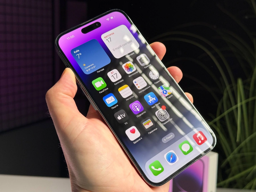 ВЖИВАНИЙ Б/У Apple iPhone 14 Pro Max 256GB Deep Purple eSim (MQ8W3) - Состояние: удовлетворительный | Аккумулятор: 87% | Комплектация: полный | Гарантия: 3 мес.